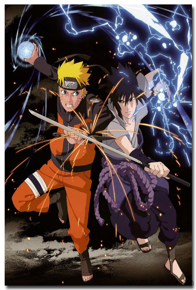 Naruto Shippuden Sasuke Vs Naruto Poster 12 X 18 Inches
