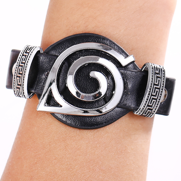 Naruto Leather Bracelet free shipping worldwide