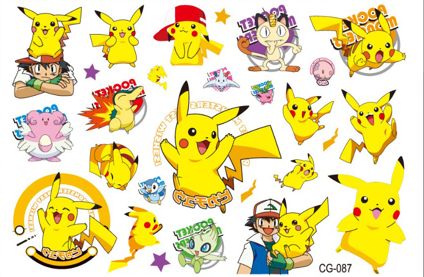 2PCS-lot-temporary-font-b-tattoo-b-font-sticker-of-font-b-Pokemon-b-font-clever