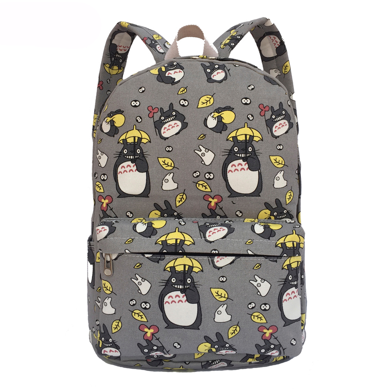 MTENLE Lovely Totoro Printing Canvas Backpack Korean Styles of School Bags Free Shipping -B MTENLE Lovely Totoro Printing Canvas Backpack Korean Styles of School Bags Free Shipping -B