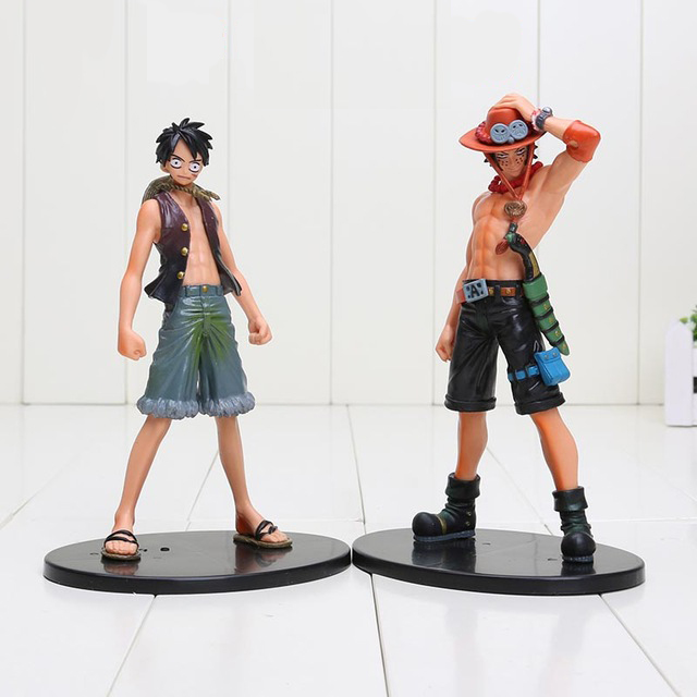 One Piece Characters Action Figures 2 Pcs/Set - 2pcs Set 17cm One Piece Luffy Ace Usopp Nami Nico Marco Roger PVC Action Figure MoDel.jpg 640x640