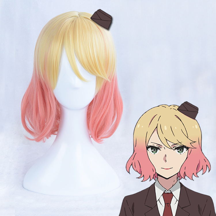 Angels-of-Death-Catherine-Ward-Cosplay-Wig-Mixed-Gradual-Color-Short-Hair-Halloween