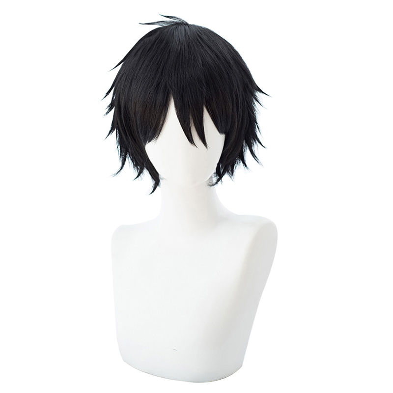 Anime-Angels-of-Death-Zack-Isaac-Foster-Black-Short-Wig-Cosplay-Costume-Men-Heat-Resistant-Synthetic