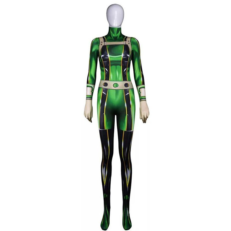 Kids Anime My Hero Academia Boku no Hero Academia Asui Tsuyu Cosplay Costume Zentai Bodysuit Jumpsuits Fancy Halloween suits Kids Anime My Hero Academia Boku no Hero Academia Asui Tsuyu Cosplay Costume Zentai Bodysuit Jumpsuits Fancy Halloween suits