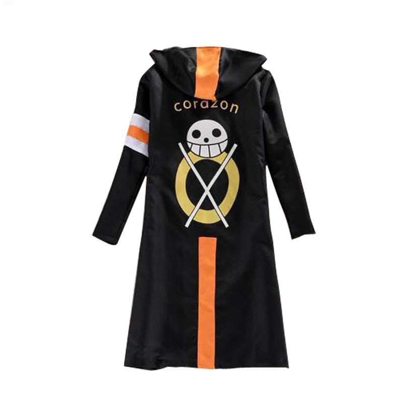 One Piece Cosplay Costume Trafalgar Law Cloak Men Adult Black Overcoat Japanese Anime long Sleeve With Hat Cool Style Cartoon One Piece Cosplay Costume Trafalgar Law Cloak Men Adult Black Overcoat Japanese Anime long Sleeve With Hat Cool Style Cartoon