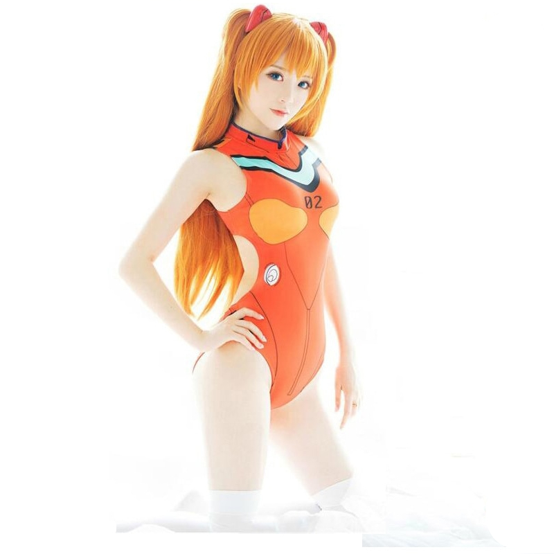 Neon Genesis Evangelion Ayanami Rei Ikari Shinji Soryu Asuka Langley Cosplay Costume EVA One-pieces Spandex Swimsuit Neon Genesis Evangelion Ayanami Rei Ikari Shinji Soryu Asuka Langley Cosplay Costume EVA One-pieces Spandex Swimsuit