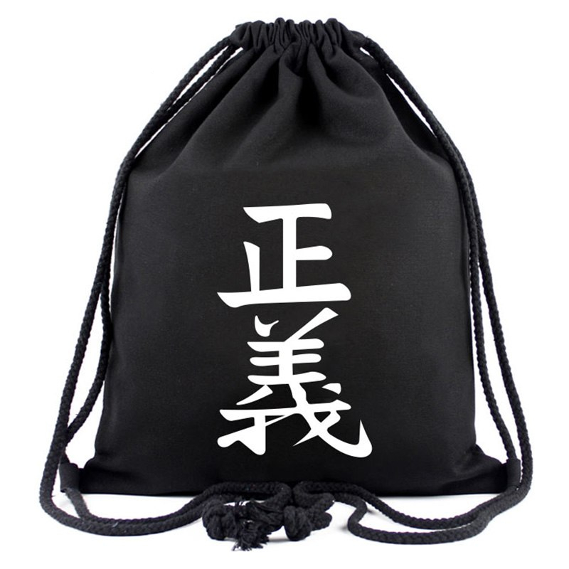 One Piece Marine Canvas Drawstring Backpack (2 types) One Piece Marine Canvas Drawstring Backpack (2 types)