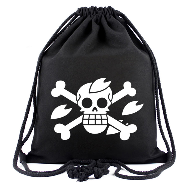 One Piece Straw Hats Flags Print Drawstring Backpack (9 types) One Piece Straw Hats Flags Print Drawstring Backpack (9 types)