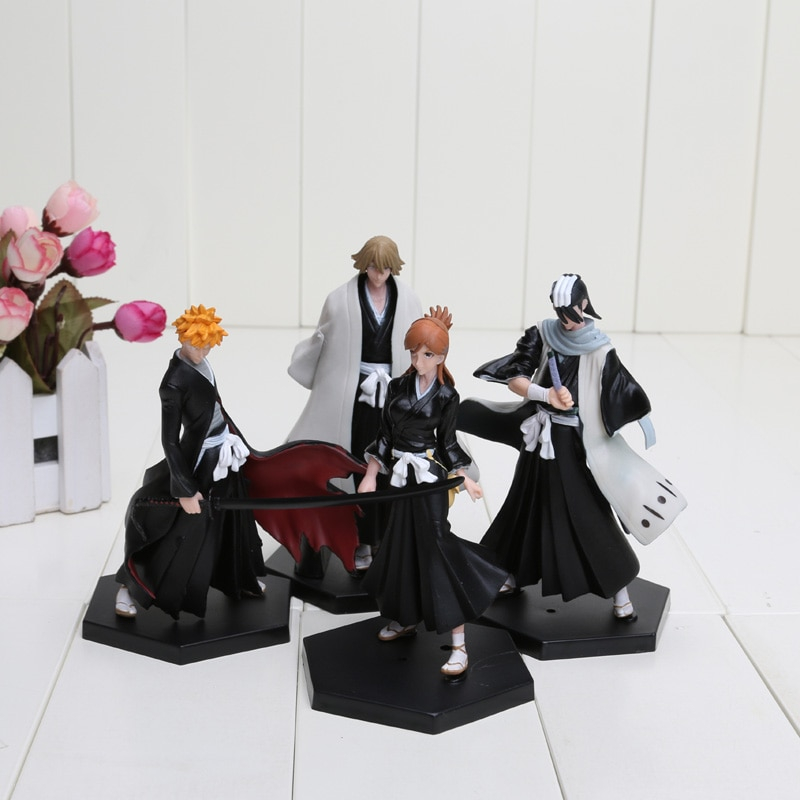 4pcs/set 15cm Anime Figure Bleach Ichigo Kurosaki Orihime Inoue Kuchiki Rukia Abarai Renji PVC Action Figure Model Toys 4pcs/set 15cm Anime Figure Bleach Ichigo Kurosaki Orihime Inoue Kuchiki Rukia Abarai Renji PVC Action Figure Model Toys