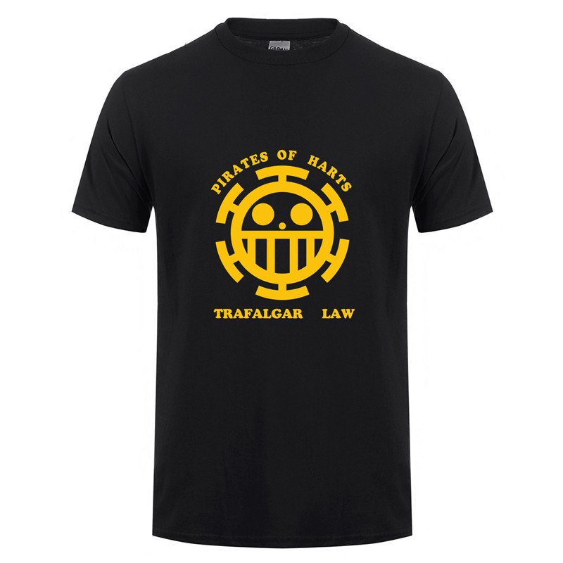 One Piece Characters Print T-Shirt – Black/Yellow One Piece Characters Print T-Shirt - Black/Yellow