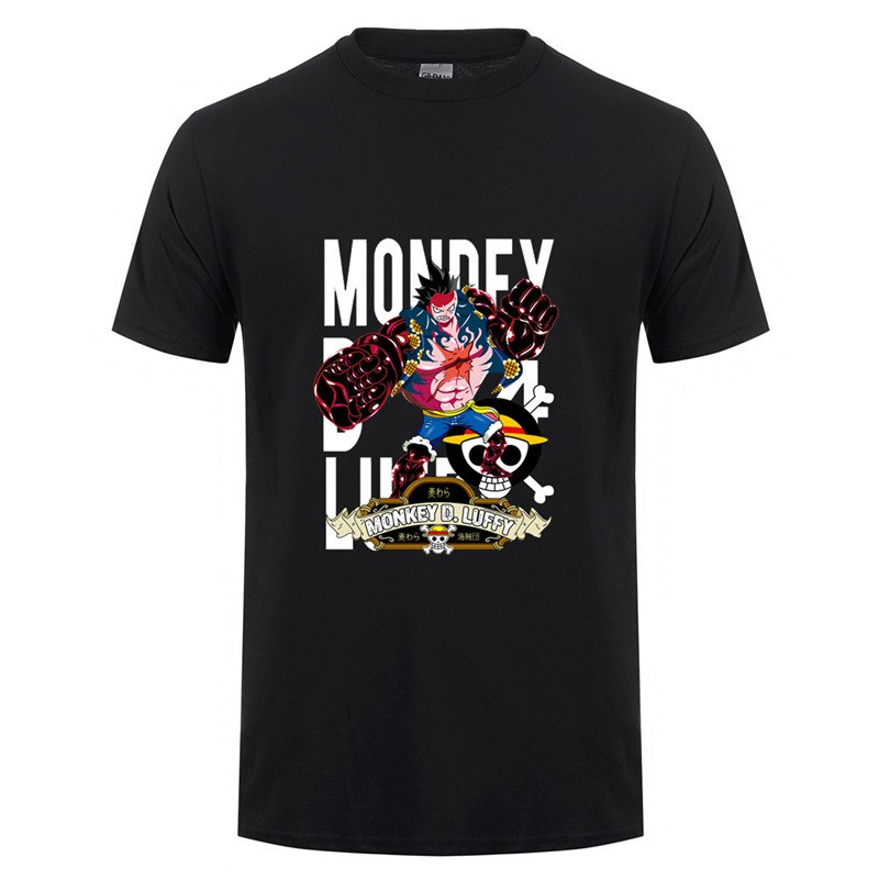 One Piece Characters Print T-Shirt – Black One Piece Characters Print T-Shirt - Black