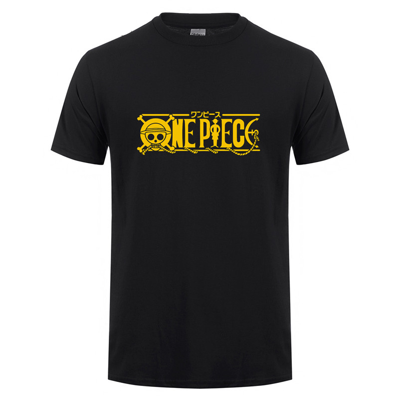 One Piece Characters Print T-Shirt – Black/Yellow One Piece Characters Print T-Shirt - Black/Yellow