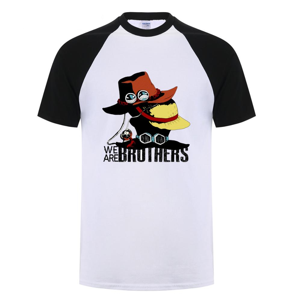 One Piece Characters Print T-Shirt – White/Black One Piece Characters Print T-Shirt - White/Black