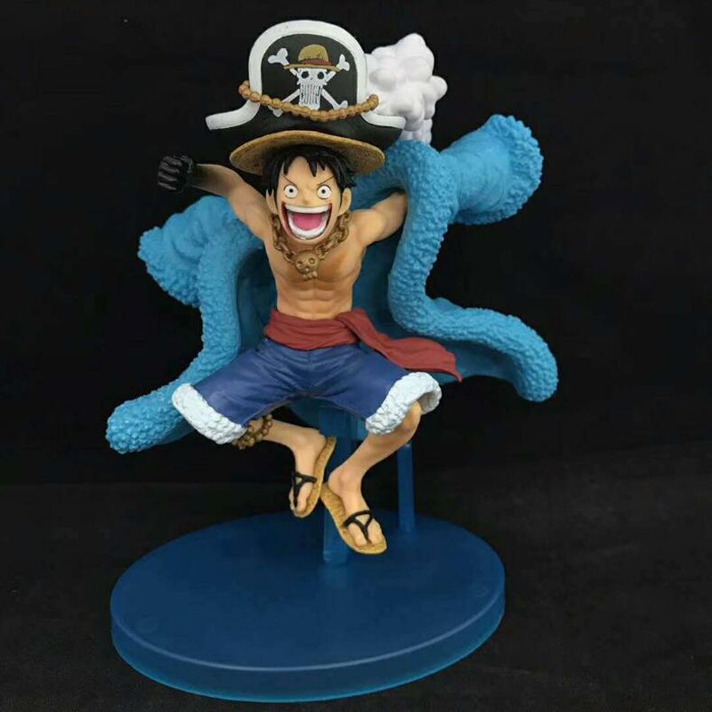 Action-model-Anime-figure-Monkey-D-Luffy-One-Piece-collection-blue-colthes-version-Souvenir-toy (2)