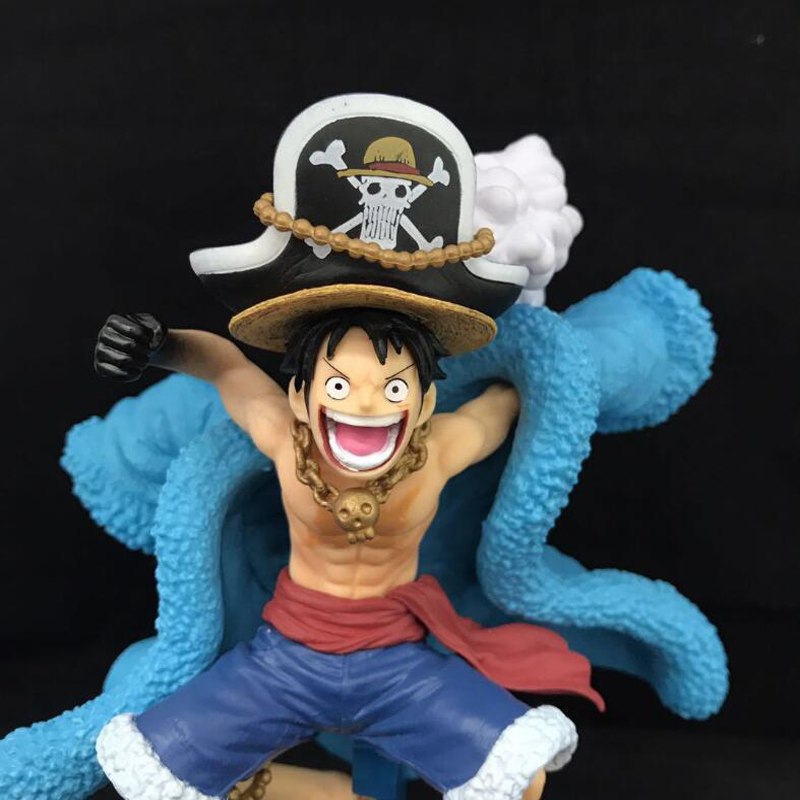 Action-model-Anime-figure-Monkey-D-Luffy-One-Piece-collection-blue-colthes-version-Souvenir-toy (3)