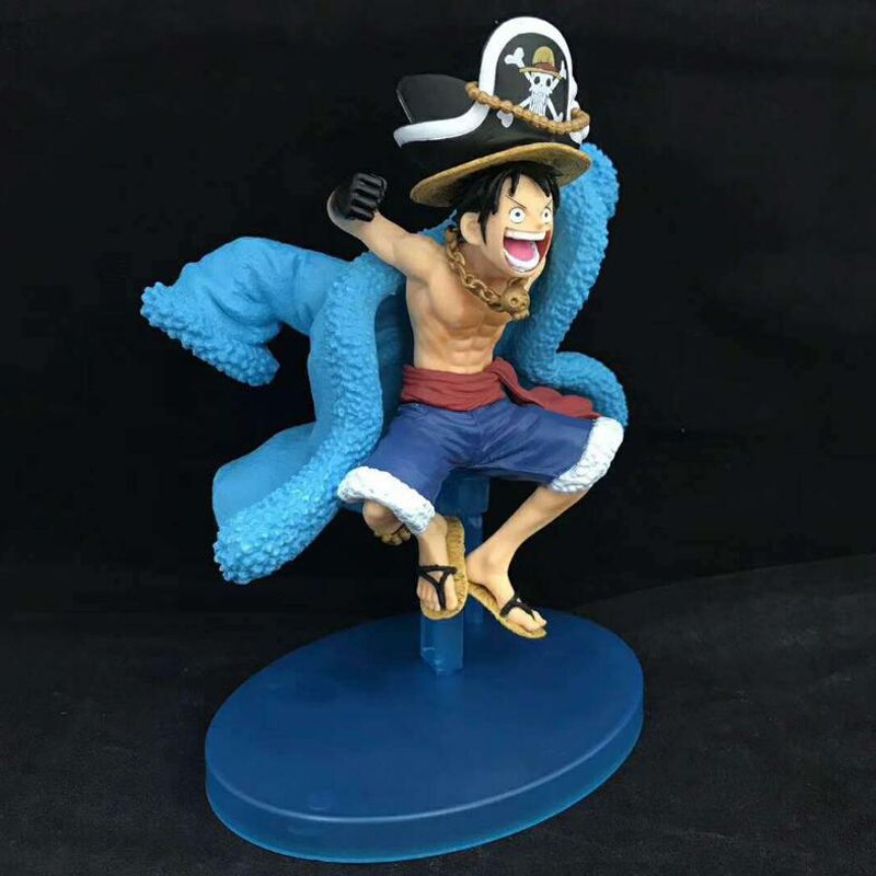 Action-model-Anime-figure-Monkey-D-Luffy-One-Piece-collection-blue-colthes-version-Souvenir-toy (4)