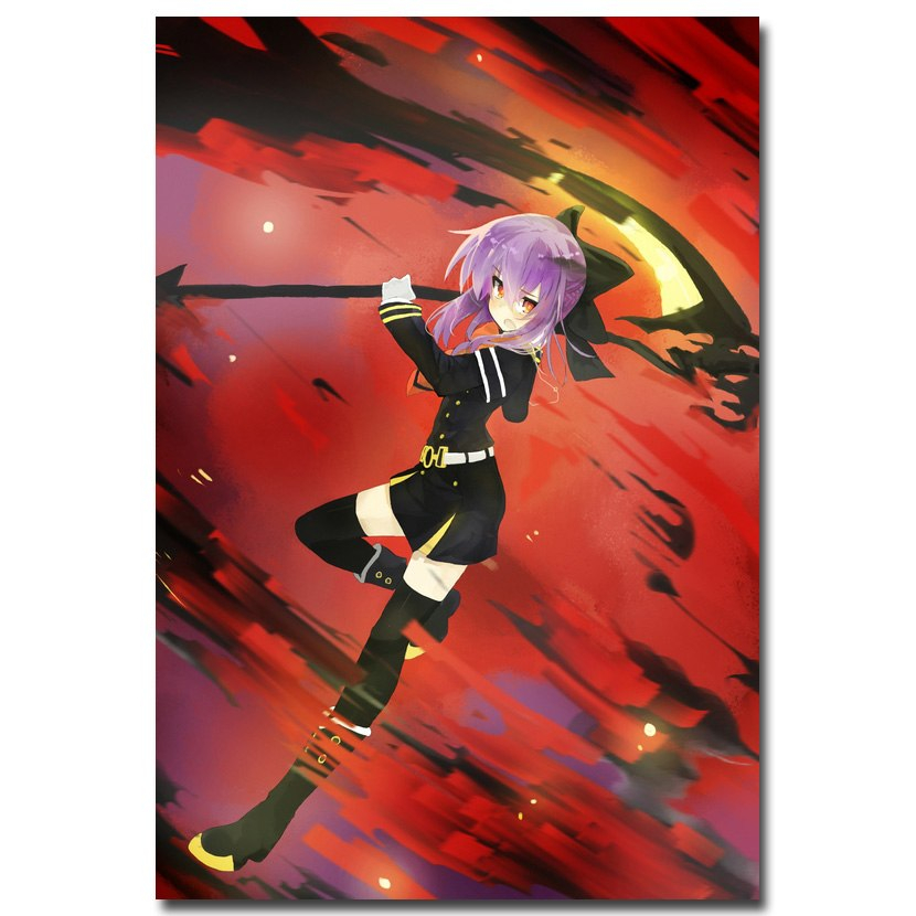 Seraph Of The End Shinoa Art Silk Fabric Poster Print 13×20 24×36 inch Anime Picture for Living Room Wall Decoration 004 Seraph Of The End Shinoa Art Silk Fabric Poster Print 13x20 24x36 inch Anime Picture for Living Room Wall Decoration 004