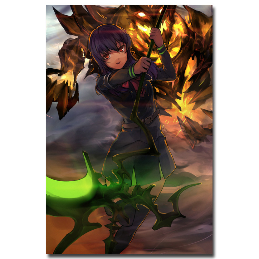 Seraph Of The End Shinoa Art Silk Fabric Poster Print 13×20 24×36 inch Anime Picture for Living Room Wall Decoration 004 Seraph Of The End Shinoa Art Silk Fabric Poster Print 13x20 24x36 inch Anime Picture for Living Room Wall Decoration 004