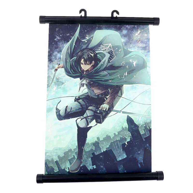 Lychee Japan Anime Attack on Titan Wall Scroll Painting Canvas Poster Cosplay Home Decoration Lychee Japan Anime Attack on Titan Wall Scroll Painting Canvas Poster Cosplay Home Decoration