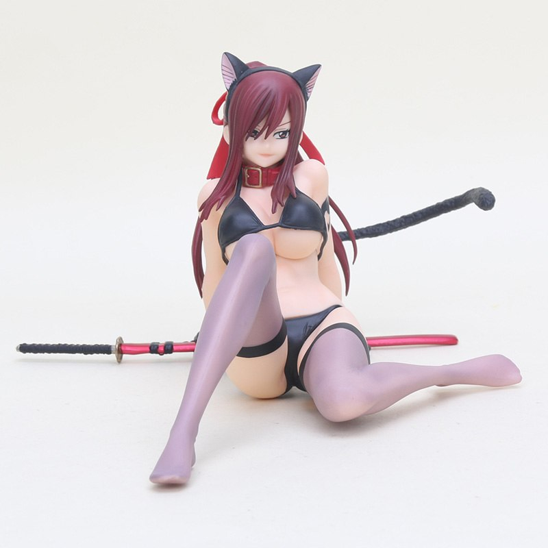 13cm Anime Fairy Tail Erza Scarlet With Cat Gravure Style 1/6 Scale PVC Action Figure Collection Model Kids Toy 13cm Anime Fairy Tail Erza Scarlet With Cat Gravure Style 1/6 Scale PVC Action Figure Collection Model Kids Toy