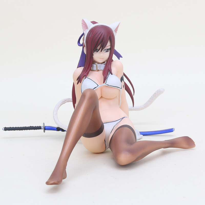 13cm Anime Fairy Tail Erza Scarlet With Cat Gravure Style 1/6 Scale PVC Action Figure Collection Model Kids Toy 13cm Anime Fairy Tail Erza Scarlet With Cat Gravure Style 1/6 Scale PVC Action Figure Collection Model Kids Toy