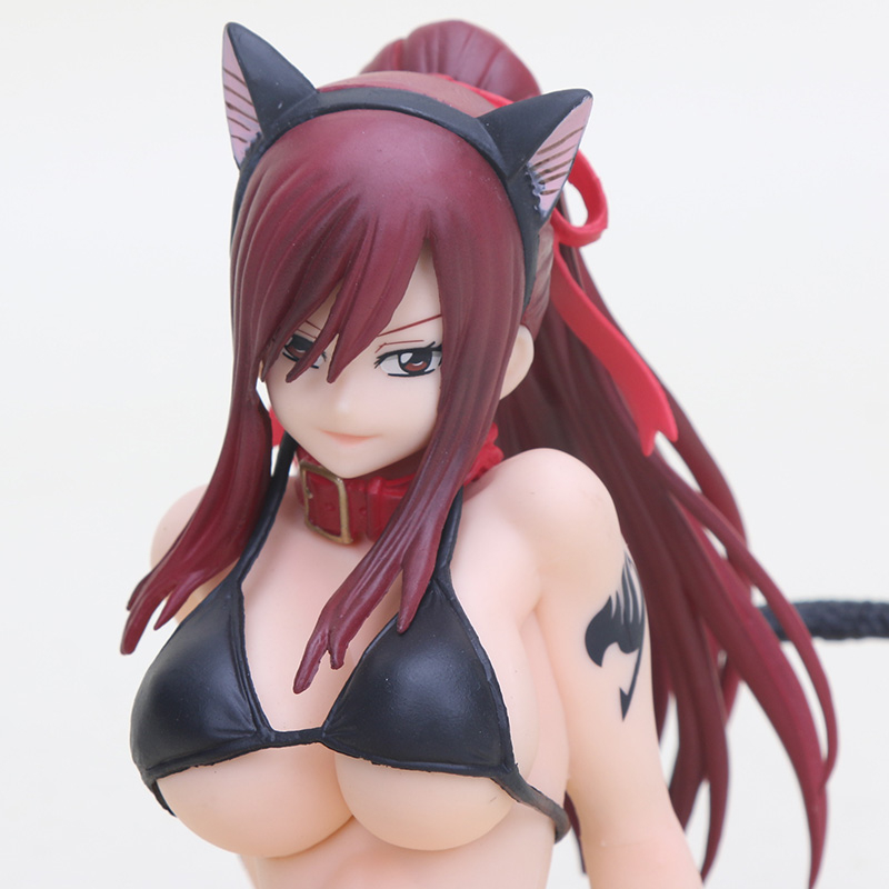 13cm Anime Fairy Tail Erza Scarlet With Cat Gravure Style 1/6 Scale PVC Action Figure Collection Model Kids Toy 13cm Anime Fairy Tail Erza Scarlet With Cat Gravure Style 1/6 Scale PVC Action Figure Collection Model Kids Toy