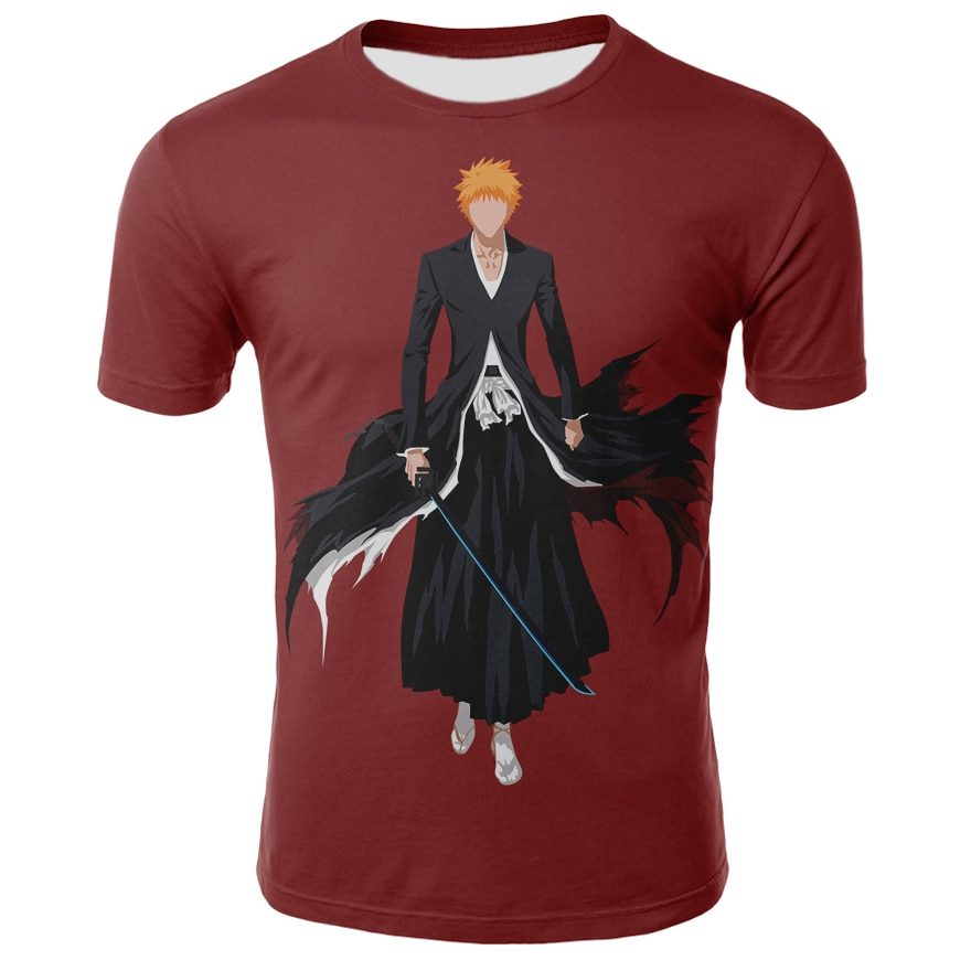 Newest summer tops anime bleach figure shirt for women/man and bleach anime series 3d printed funny t shirts Newest summer tops anime bleach figure shirt for women/man and bleach anime series 3d printed funny t shirts