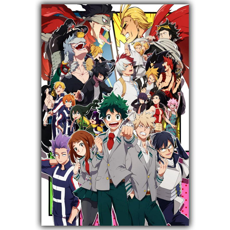 Boku no Hero Academia Silk Print Poster Boys and Girls Bedroom Decorated Japanese Anime Posters Wallpaper Boku no Hero Academia Silk Print Poster Boys and Girls Bedroom Decorated Japanese Anime Posters Wallpaper