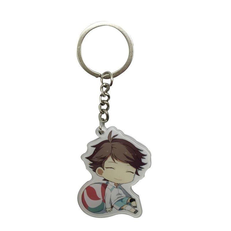 Haikyuu! Keychain Karasuno Nekoma Anime Karasuno High School Doomed Battle Key Chains for Men Women Keyring Holder Acrylic Haikyuu! Keychain Karasuno Nekoma Anime Karasuno High School Doomed Battle Key Chains for Men Women Keyring Holder Acrylic