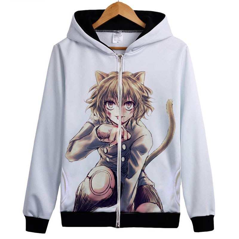 Hunter x Hunter Pitou Print Zip Up Hoodie Hunter x Hunter Pitou Print Zip Up Hoodie