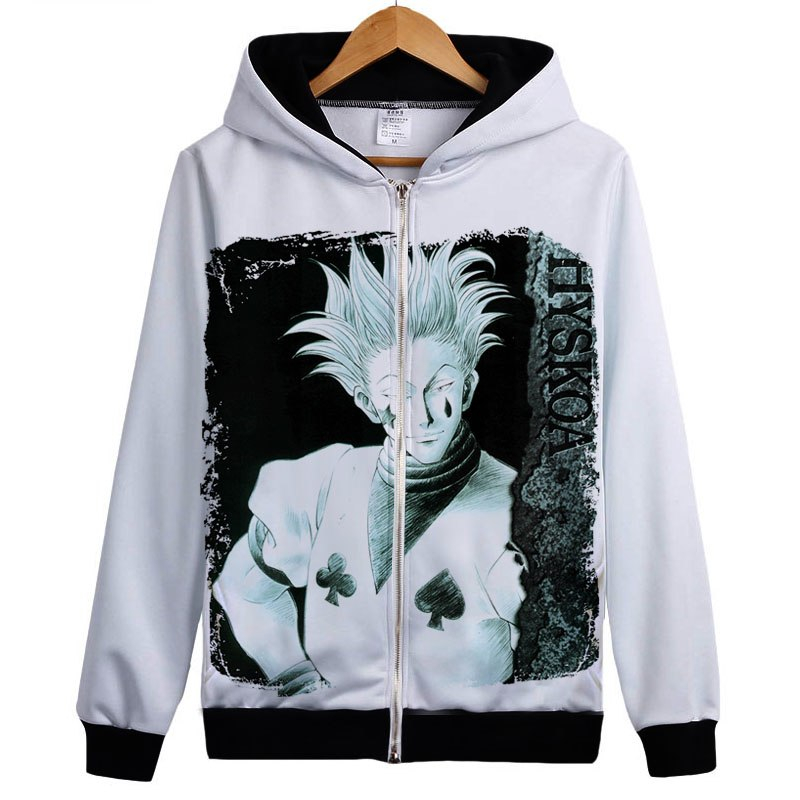 Hunter x Hunter Hisoka Print Zip Up Hoodie Hunter x Hunter Hisoka Print Zip Up Hoodie