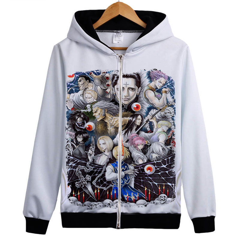 Hunter x Hunter Phantom Troupe Print Zip Up Hoodie Hunter x Hunter Phantom Troupe Print Zip Up Hoodie