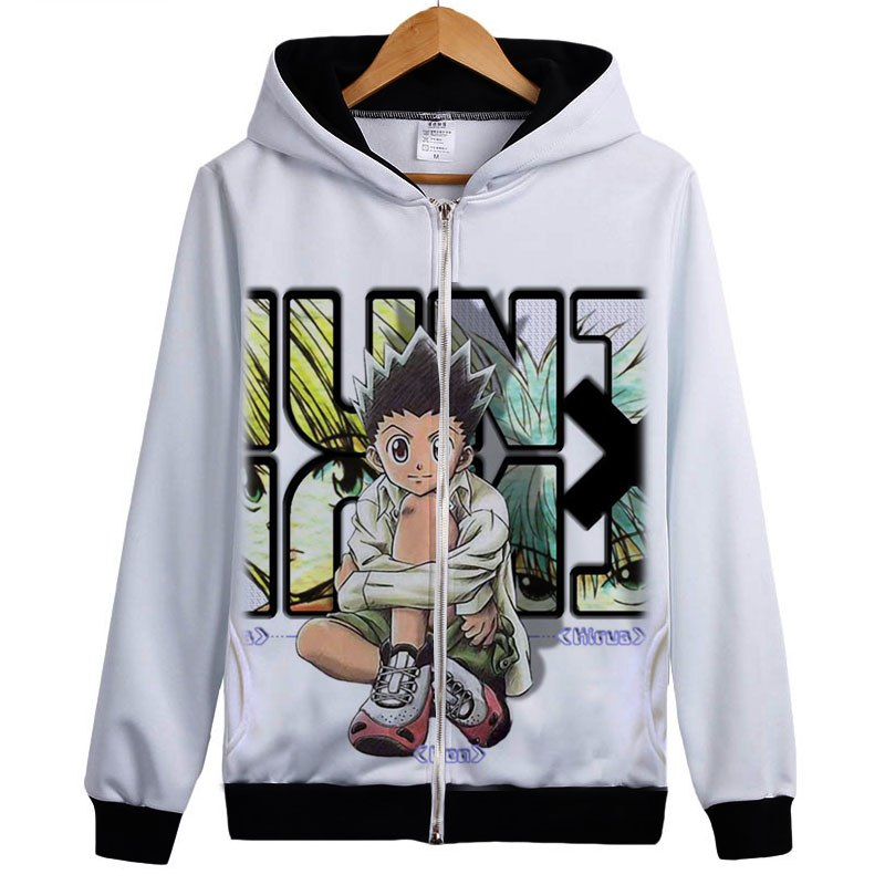 Hunter x Hunter Gon Freecss Print Zip Up Hoodie Hunter x Hunter Gon Freecss Print Zip Up Hoodie