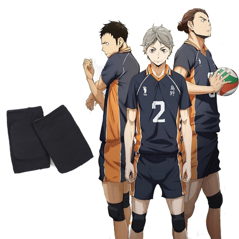Haikyuu! Karasuno High School Volleyball Hinata Shyouyou Kneepad Adjustable Sports Leg Knee Support Brace Wrap Protector Pad Cap Haikyuu! Karasuno High School Volleyball Hinata Shyouyou Kneepad Adjustable Sports Leg Knee Support Brace Wrap Protector Pad Cap