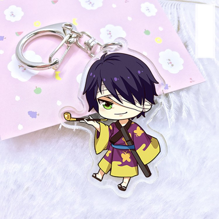 Anime Keychain GINTAMA Silver Soul Takasugi Shinsuke Gintoki Kagura Sadaharu Pendant Doubleside keychain keyRing Anime Keychain GINTAMA Silver Soul Takasugi Shinsuke Gintoki Kagura Sadaharu Pendant Doubleside keychain keyRing