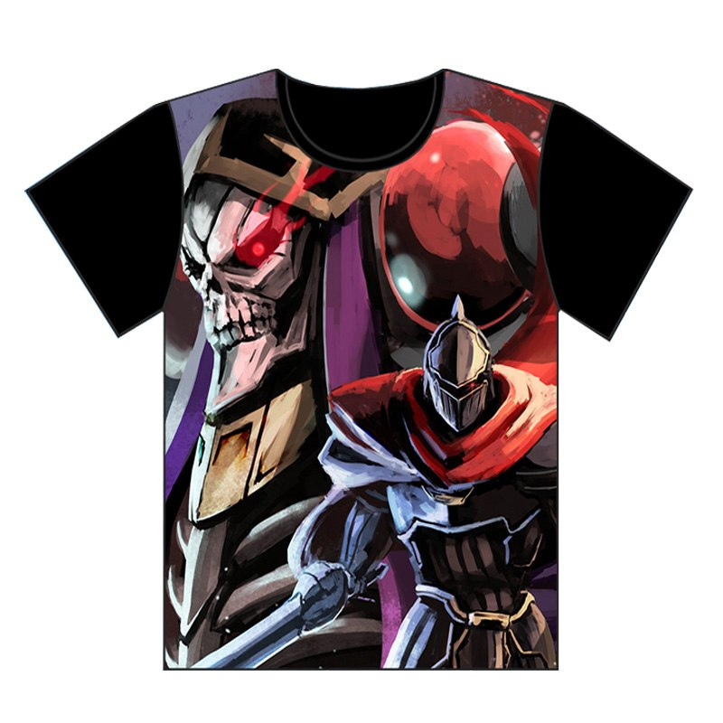 Overlord Ainz and Touch Me Print T-Shirt Overlord Ainz and Touch Me Print T-Shirt