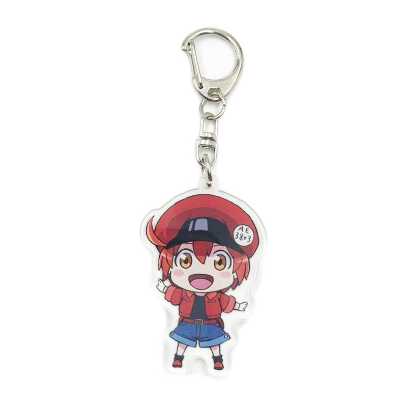 Anime Hataraku Saibou for Men Women Erythrocyte Platelet Key Chain Ring Holder Pendants Acrylic leukocyte Red blood cell Anime Hataraku Saibou for Men Women Erythrocyte Platelet Key Chain Ring Holder Pendants Acrylic leukocyte Red blood cell