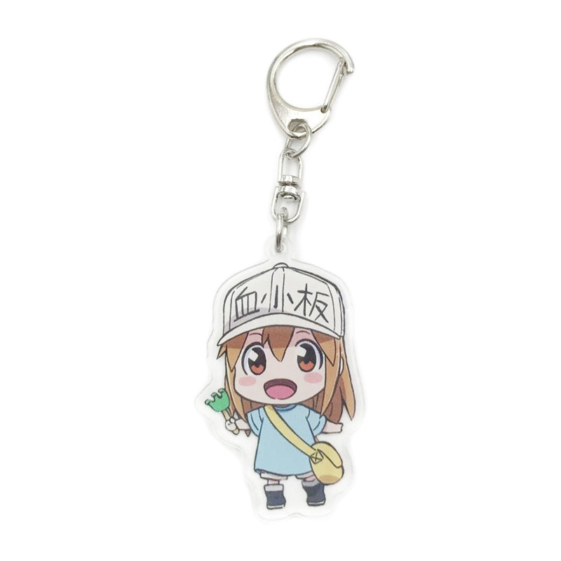 Anime Hataraku Saibou for Men Women Erythrocyte Platelet Key Chain Ring Holder Pendants Acrylic leukocyte Red blood cell Anime Hataraku Saibou for Men Women Erythrocyte Platelet Key Chain Ring Holder Pendants Acrylic leukocyte Red blood cell