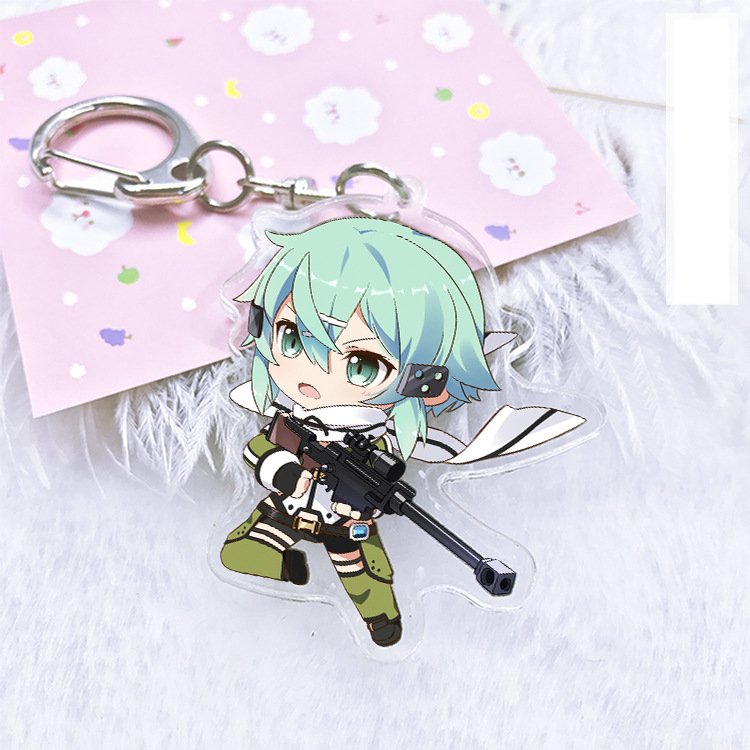Anime Sword Art Online Kirigaya Kazuto Yuuki Asuna Asada Shino Yui Pendants Acrylic keychain Figure Model Toys Christmas Gift Anime Sword Art Online Kirigaya Kazuto Yuuki Asuna Asada Shino Yui Pendants Acrylic keychain Figure Model Toys Christmas Gift