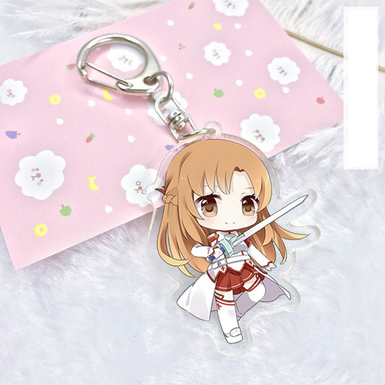 Anime Sword Art Online Kirigaya Kazuto Yuuki Asuna Asada Shino Yui Pendants Acrylic keychain Figure Model Toys Christmas Gift Anime Sword Art Online Kirigaya Kazuto Yuuki Asuna Asada Shino Yui Pendants Acrylic keychain Figure Model Toys Christmas Gift