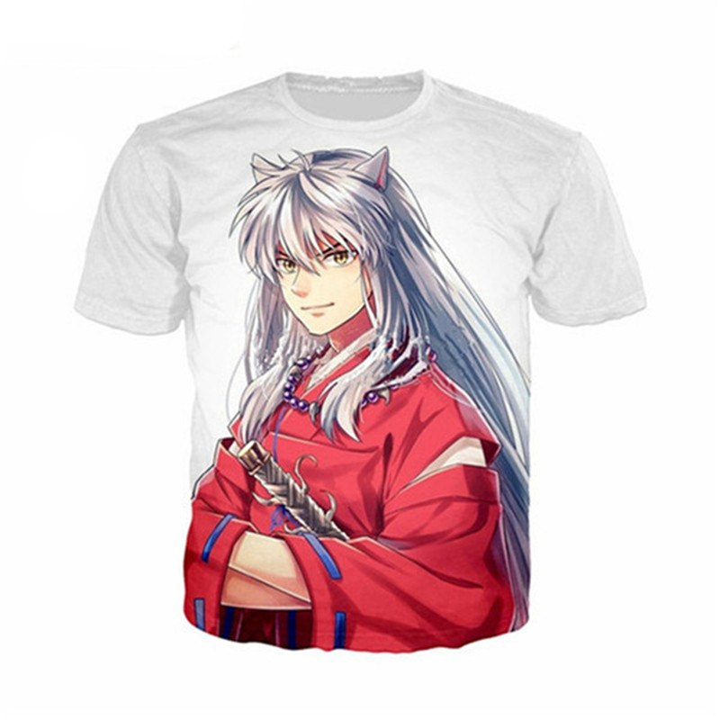 New fashion anime Inuyasha t shirt men/women 3D printed t-shirts Short sleeve Harajuku style tshirt streetwear summer tops New fashion anime Inuyasha t shirt men/women 3D printed t-shirts Short sleeve Harajuku style tshirt streetwear summer tops