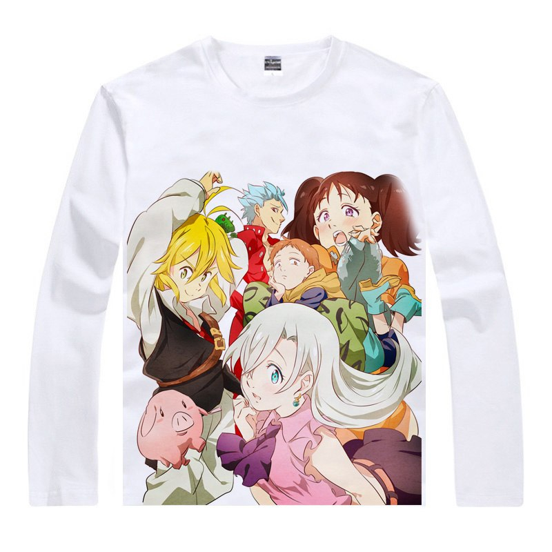 The Seven Deadly Sins Long Sleeve T-Shirt – White The Seven Deadly Sins Long Sleeve T-Shirt - White