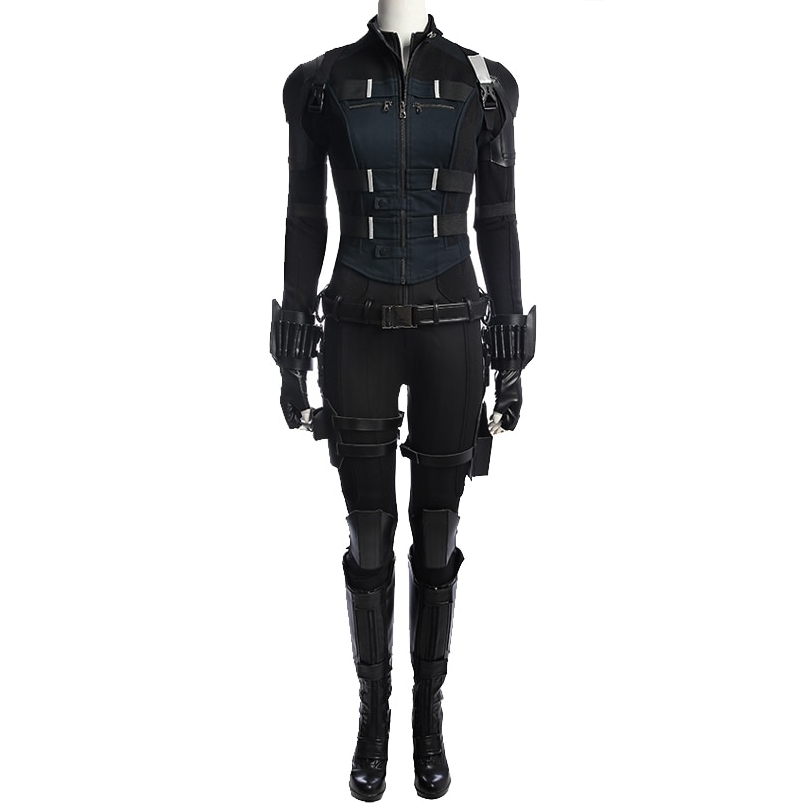 Avengers Infinity War black widow costume Carnival Halloween superhero black widow jumpsuit cosplay Natasha Romanoff costume Avengers Infinity War black widow costume Carnival Halloween superhero black widow jumpsuit cosplay Natasha Romanoff costume