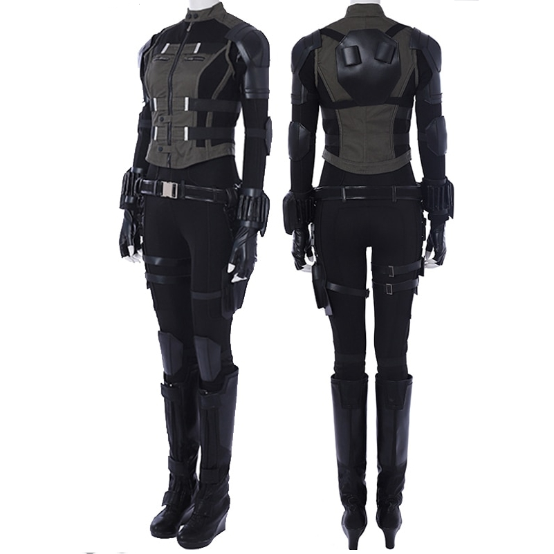 Avengers Infinity War black widow costume Carnival Halloween superhero black widow jumpsuit cosplay Natasha Romanoff costume Avengers Infinity War black widow costume Carnival Halloween superhero black widow jumpsuit cosplay Natasha Romanoff costume