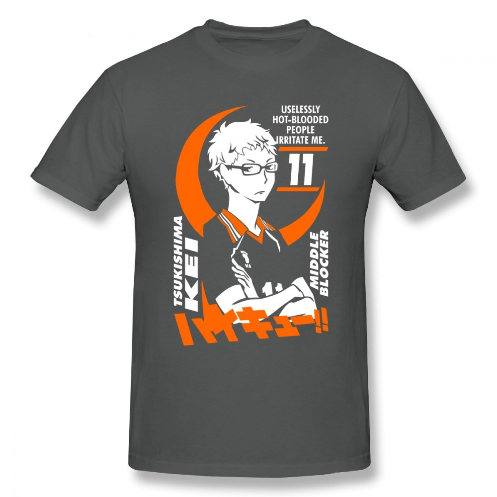 Tsukishima Kei Haikyuu T Shirt Custom Short Sleeve Brand Clothing Top Camiseta Masculina Oversize Cotton Men T-shirt Tsukishima Kei Haikyuu T Shirt Custom Short Sleeve Brand Clothing Top Camiseta Masculina Oversize Cotton Men T-shirt