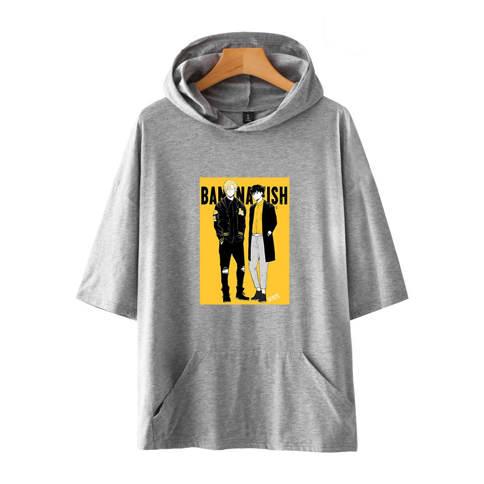 Frdun Tommy NEW 2019 BANANA FISH 2 HOT Men/Women Hooded T-shirt Solid Color Tshirts Summer Short Sleeve fashion Cool Hooded Tops Frdun Tommy NEW 2019 BANANA FISH 2 HOT Men/Women Hooded T-shirt Solid Color Tshirts Summer Short Sleeve fashion Cool Hooded Tops
