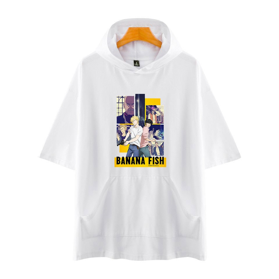 Frdun Tommy NEW 2019 BANANA FISH 2 HOT Men/Women Hooded T-shirt Solid Color Tshirts Summer Short Sleeve fashion Cool Hooded Tops Frdun Tommy NEW 2019 BANANA FISH 2 HOT Men/Women Hooded T-shirt Solid Color Tshirts Summer Short Sleeve fashion Cool Hooded Tops