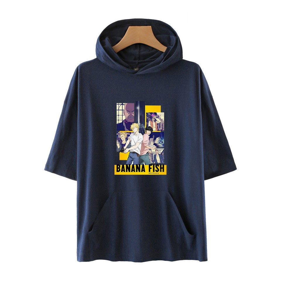 Frdun Tommy NEW 2019 BANANA FISH 2 HOT Men/Women Hooded T-shirt Solid Color Tshirts Summer Short Sleeve fashion Cool Hooded Tops Frdun Tommy NEW 2019 BANANA FISH 2 HOT Men/Women Hooded T-shirt Solid Color Tshirts Summer Short Sleeve fashion Cool Hooded Tops