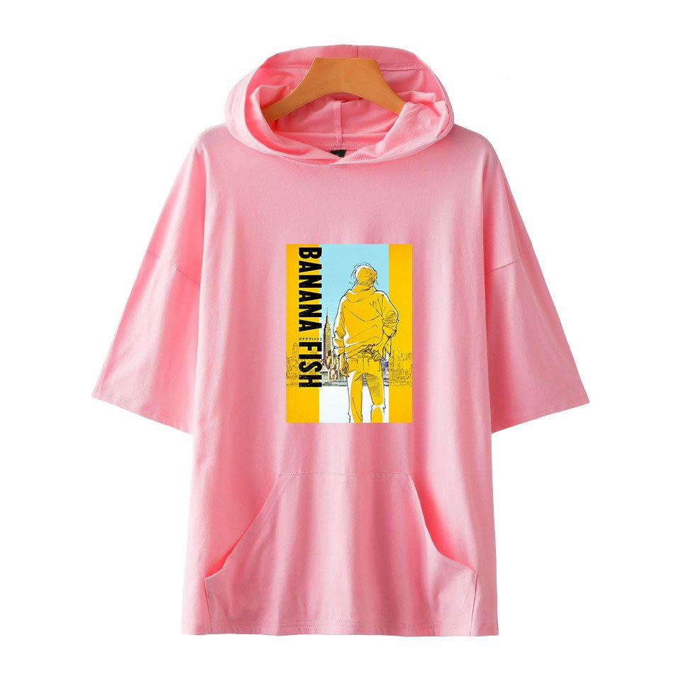 Frdun Tommy NEW 2019 BANANA FISH 2 HOT Men/Women Hooded T-shirt Solid Color Tshirts Summer Short Sleeve fashion Cool Hooded Tops Frdun Tommy NEW 2019 BANANA FISH 2 HOT Men/Women Hooded T-shirt Solid Color Tshirts Summer Short Sleeve fashion Cool Hooded Tops