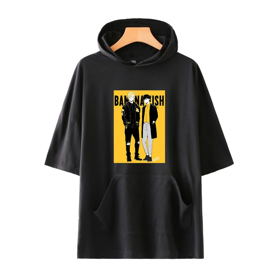 Frdun Tommy NEW 2019 BANANA FISH 2 HOT Men/Women Hooded T-shirt Solid Color Tshirts Summer Short Sleeve fashion Cool Hooded Tops Frdun Tommy NEW 2019 BANANA FISH 2 HOT Men/Women Hooded T-shirt Solid Color Tshirts Summer Short Sleeve fashion Cool Hooded Tops